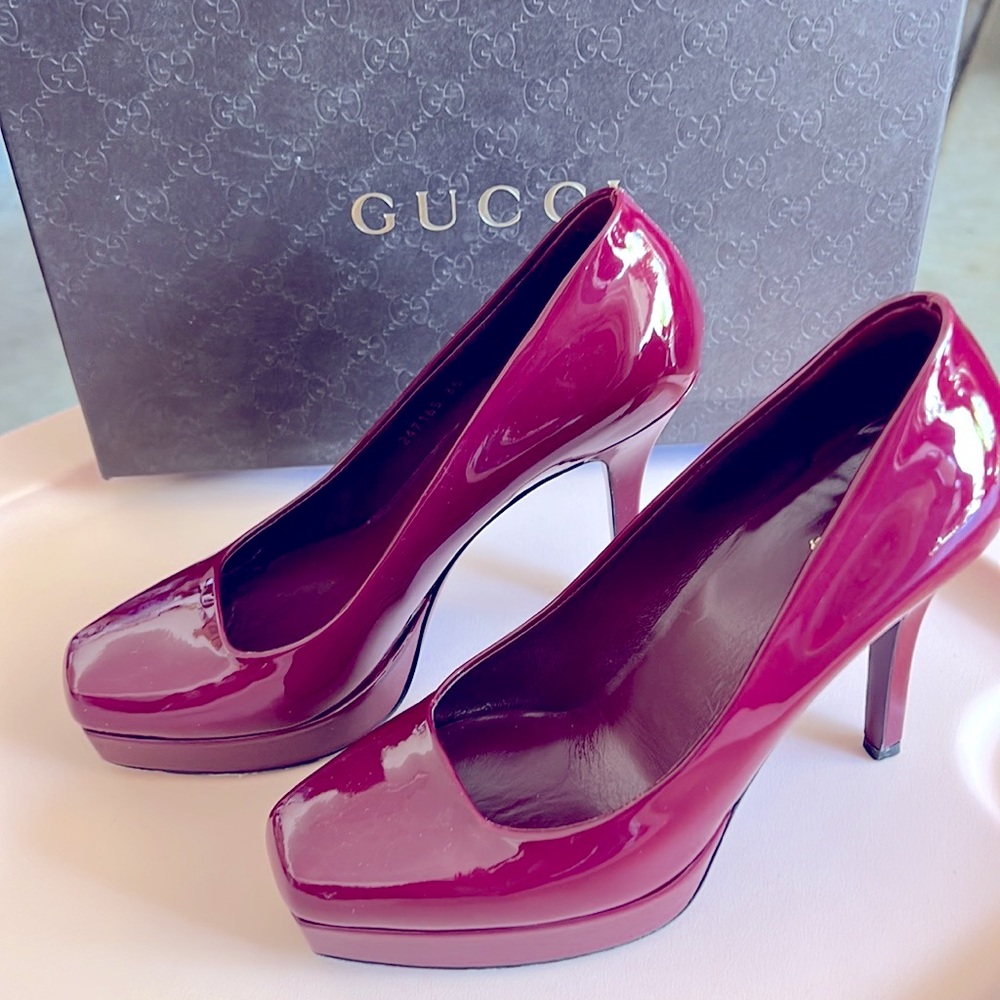 Gucci Patent Leather platform heels